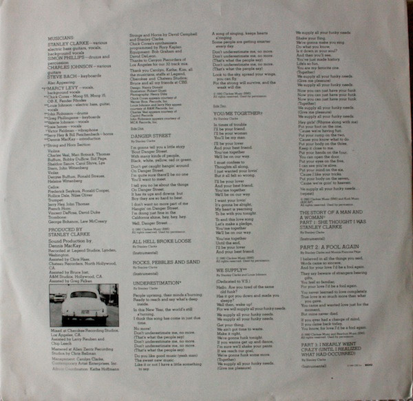 Stanley Clarke - Rocks, Pebbles And Sand (LP, Album)