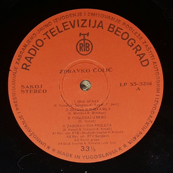 Zdravko Čolić - Z Čolić (LP, RE, Gat)
