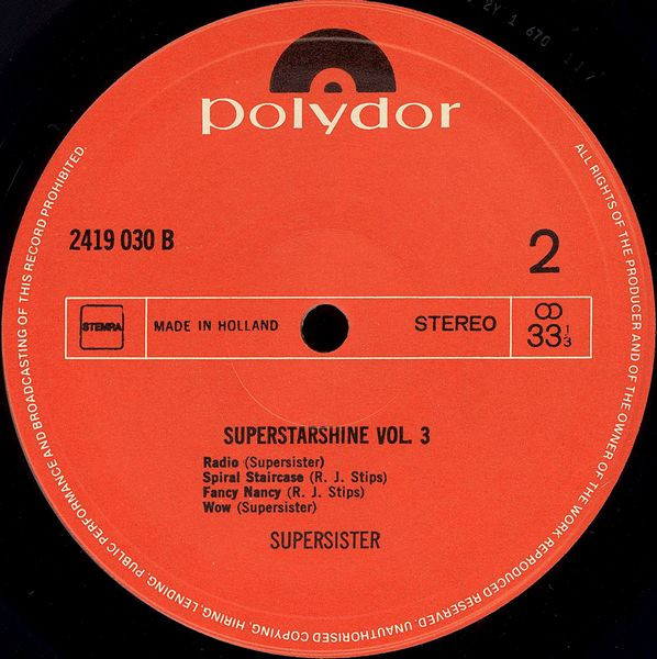 Supersister (2) - Superstarshine Vol. 3 (LP, Comp)