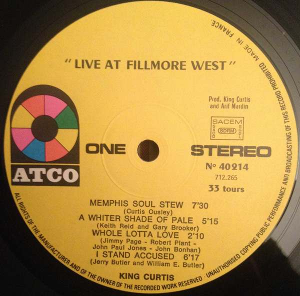 King Curtis - Live At Fillmore West (LP, Album)