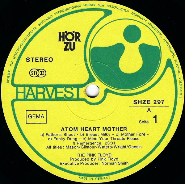 Pink Floyd - Atom Heart Mother (LP, Album, Gat)