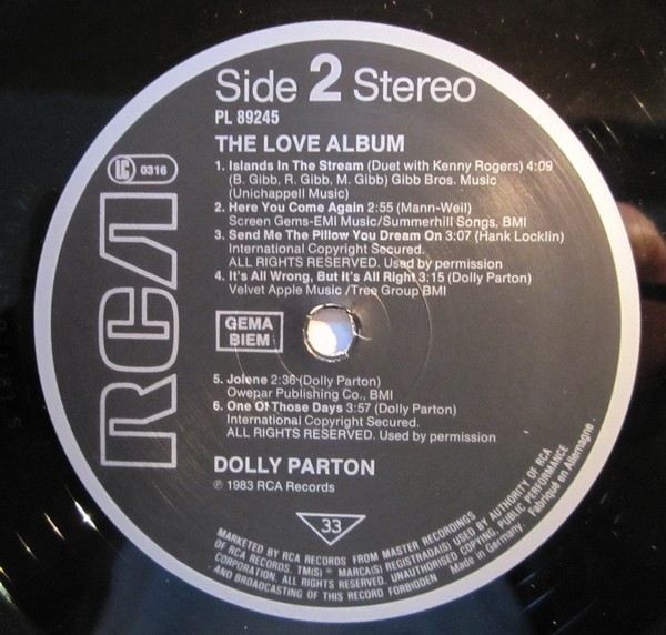 Dolly Parton - The Love Album (LP, Comp)