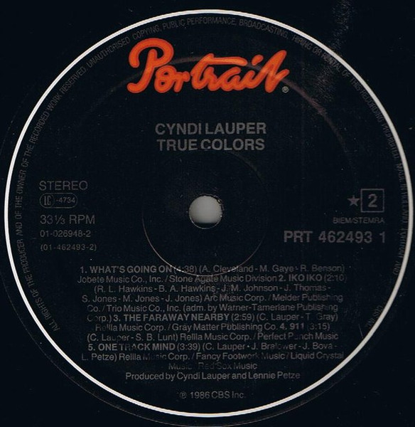 Cyndi Lauper - True Colors (LP, Album)