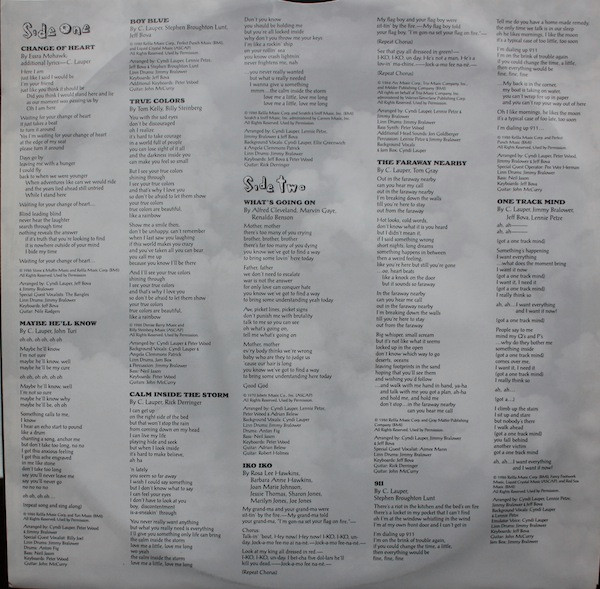 Cyndi Lauper - True Colors (LP, Album)