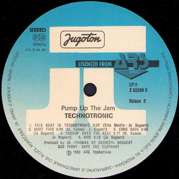 Technotronic - Pump Up The Jam (LP, Album, RE)