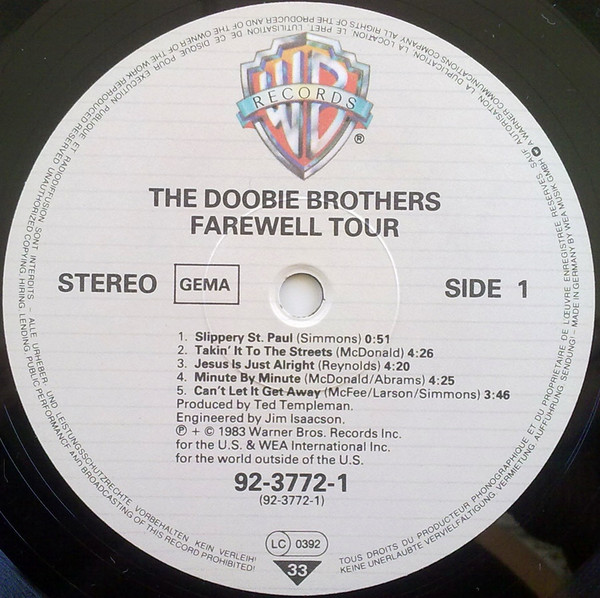 The Doobie Brothers - Farewell Tour (2xLP, Album, Gat)