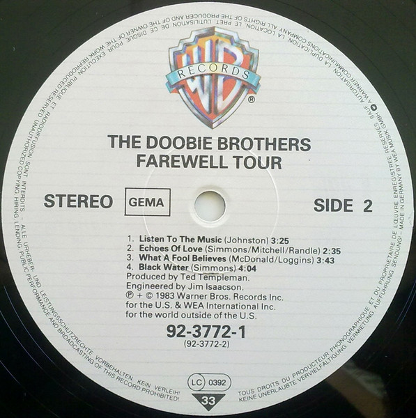 The Doobie Brothers - Farewell Tour (2xLP, Album, Gat)