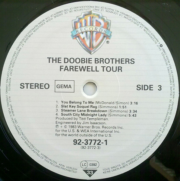 The Doobie Brothers - Farewell Tour (2xLP, Album, Gat)