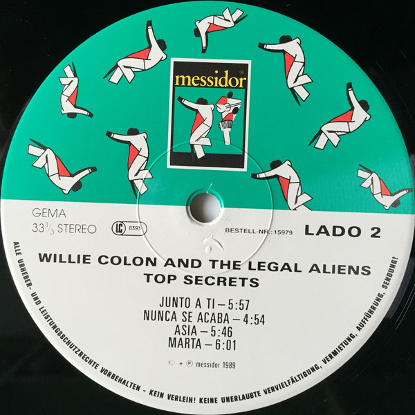 Willie Colon* And The Legal Aliens* - Top Secrets (LP, Album)