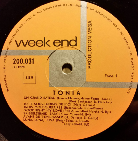 Tonia (3) - Tonia (LP, Album)