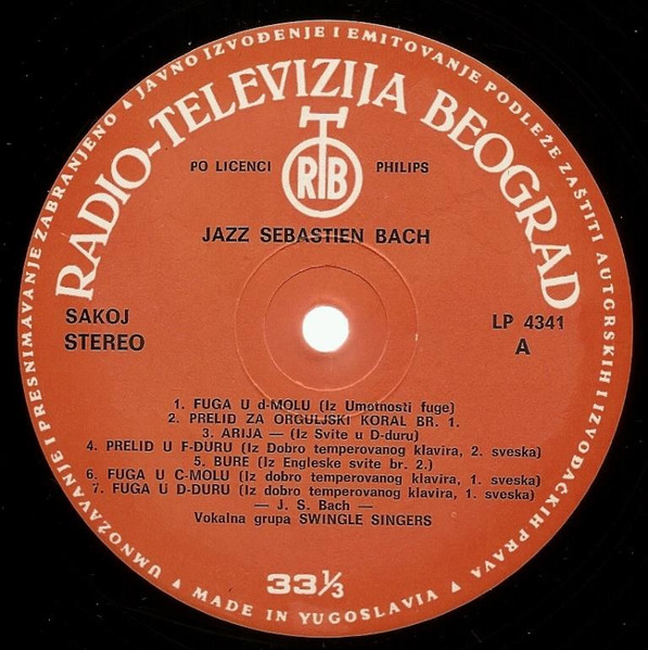 Swingle Singers* - Jazz Sebastien Bach (LP, Album)