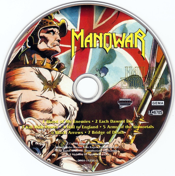 Manowar - Hail To England (CD, Album, RE, RM, Sil)