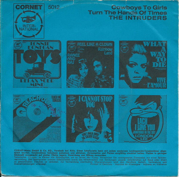 The Intruders - Cowboys To Girls / Turn The Hands Of Time (7