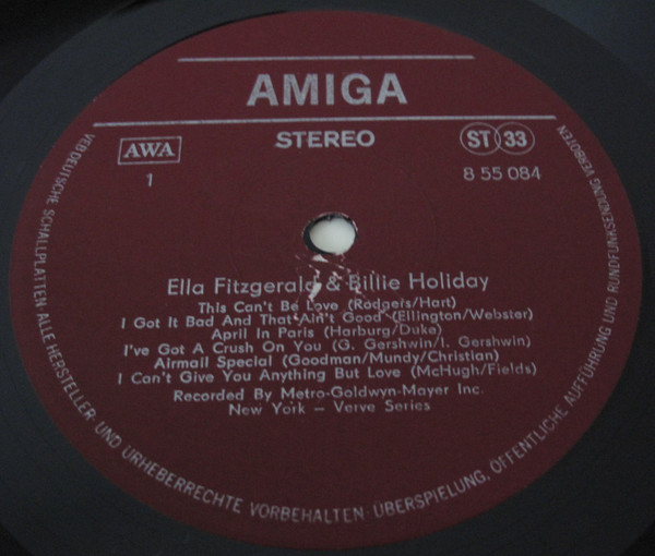 Ella Fitzgerald & Billie Holiday - Ella Fitzgerald Und Billie Holiday (LP, Album, RE, RP, Bur)