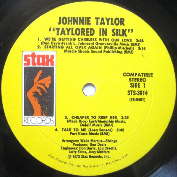 Johnnie Taylor - Taylored In Silk (LP, Album, Mon)