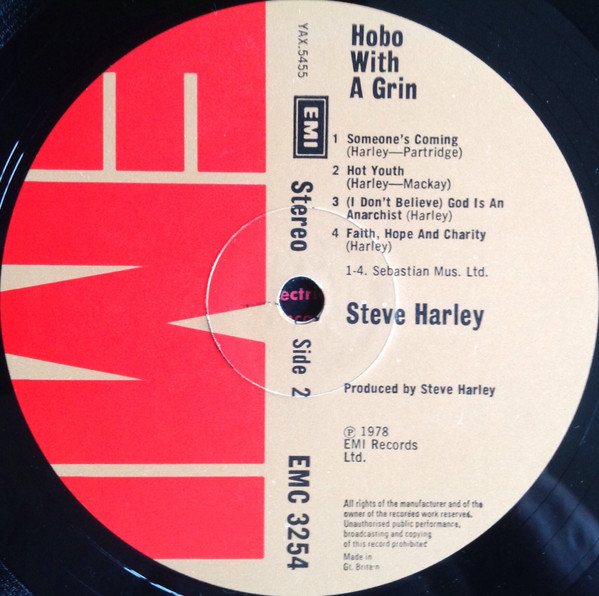Steve Harley - Hobo With A Grin (LP, Album)