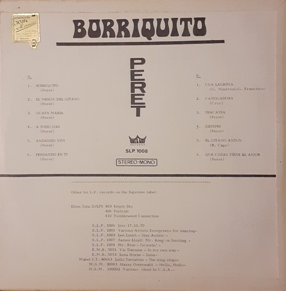 Peret - Borriquito (LP)