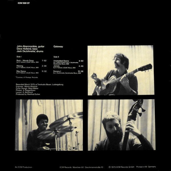 John Abercrombie, Dave Holland, Jack DeJohnette - Gateway (LP, Album)