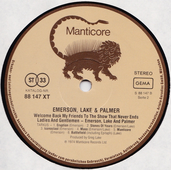 Emerson, Lake & Palmer - Welcome Back My Friends To The Show That Never Ends - Ladies And Gentlemen (3xLP, Album)