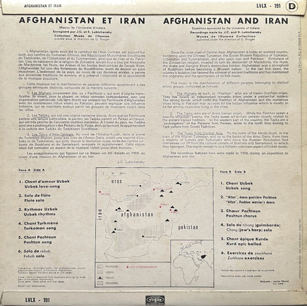 J.C.* Et S. Lubtchansky - Afghanistan Et Iran (LP, Album)