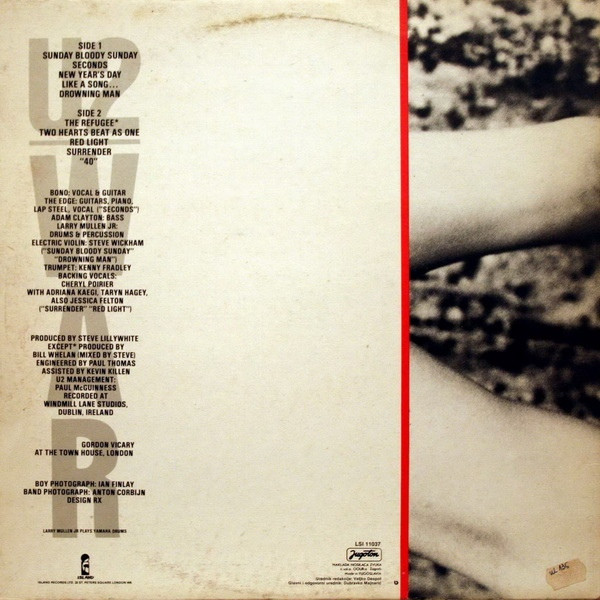 U2 - War (LP, Album, Gat)