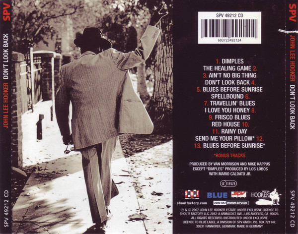 John Lee Hooker - Don't Look Back (CD, Album, RE, RM)