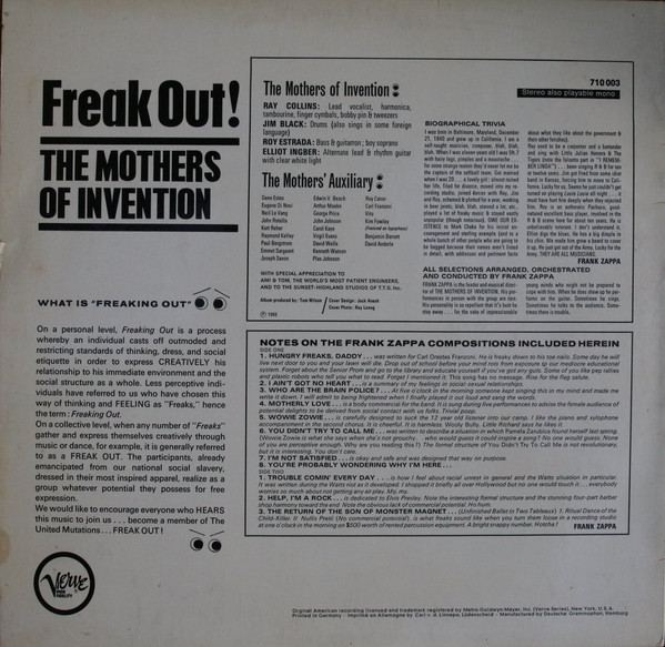 The Mothers Of Invention* - Freak Out! (LP, Album)