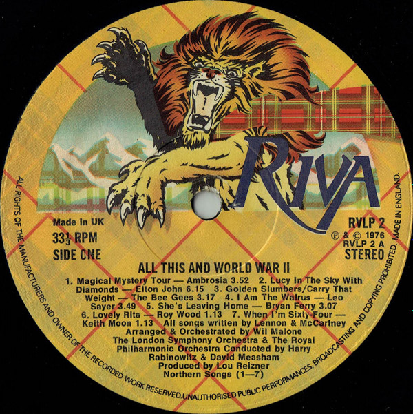 Various - All This And World War II (Original Sound Track) (2xLP, Album)