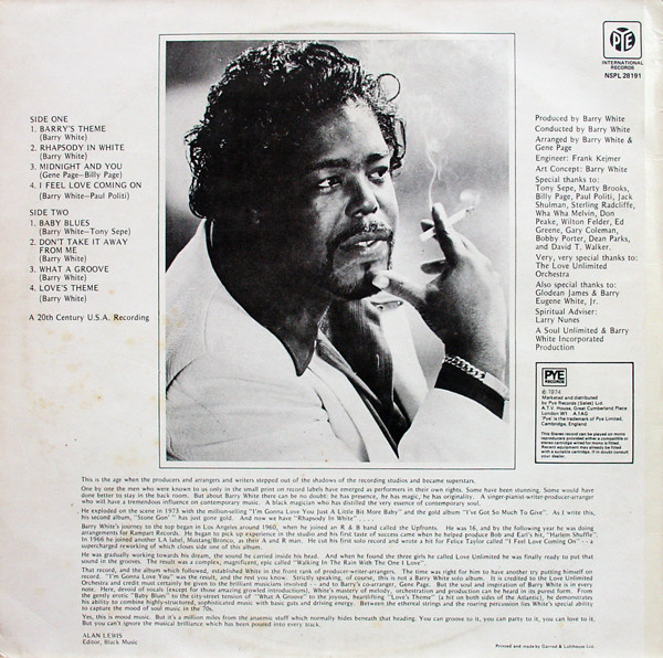 The Love Unlimited Orchestra* - Rhapsody In White (LP, Album)