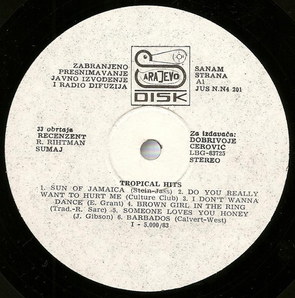 Unknown Artist - Tropical Hits (LP)
