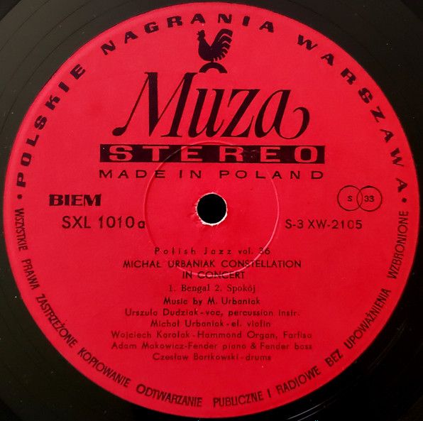 MichaÅ‚ Urbaniak Constellation - In Concert (LP, Album, Red)