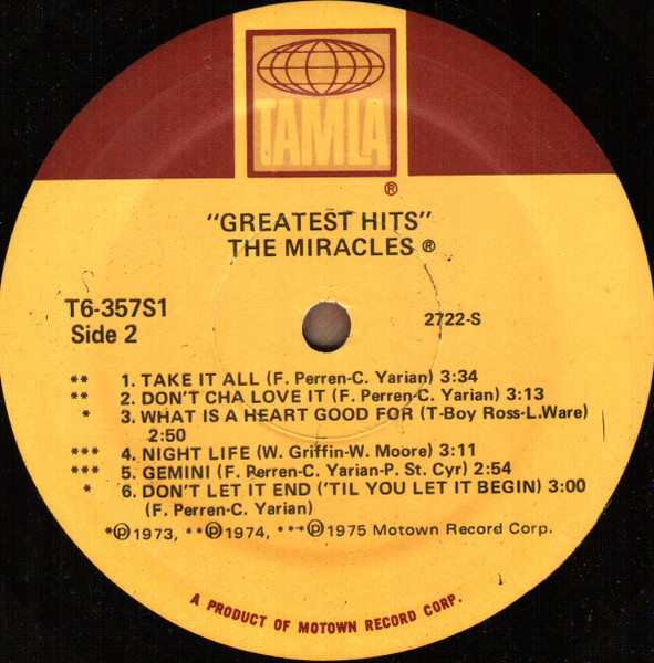 The Miracles - Greatest Hits (LP, Comp)