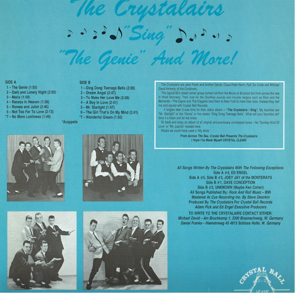 The Crystalairs - Sing (LP, Album)