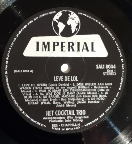 Het Cocktail Trio* - Leve De Lol (LP, Album)