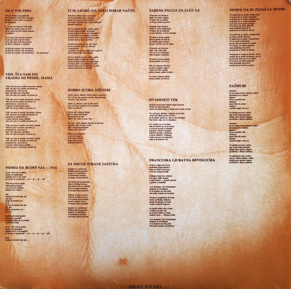 Bajaga I Instruktori - Sa Druge Strane Jastuka (LP, Album)