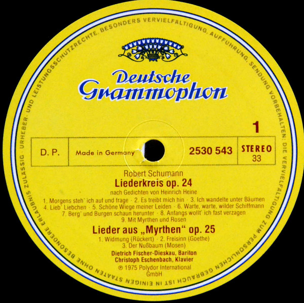 Robert Schumann - Dietrich Fischer-Dieskau ∙ Christoph Eschenbach - Lieder Op. 24 ∙ Aus 
