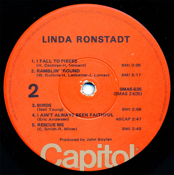 Linda Ronstadt - Linda Ronstadt (LP, Album, RE, Win)