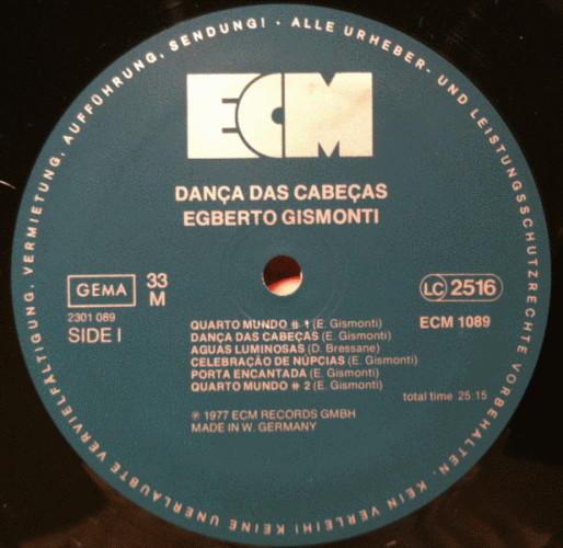 Egberto Gismonti - Dança Das Cabeças (LP, Album)