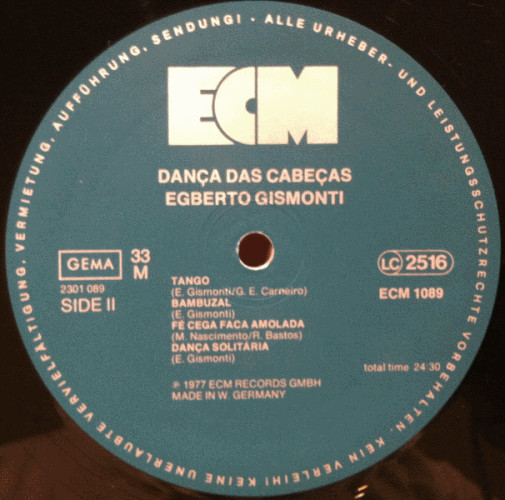 Egberto Gismonti - Dança Das Cabeças (LP, Album)