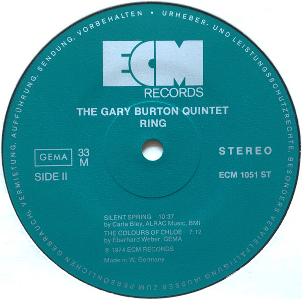 The Gary Burton Quintet* With Eberhard Weber - Ring (LP, Album)