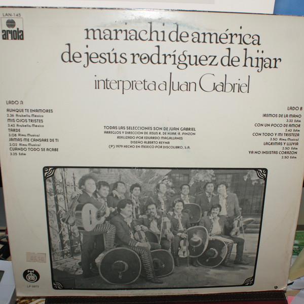 Mariachi De América De Jesús Rodriguez De Hijar - Interpreta A Juan Gabriel (LP, Album)