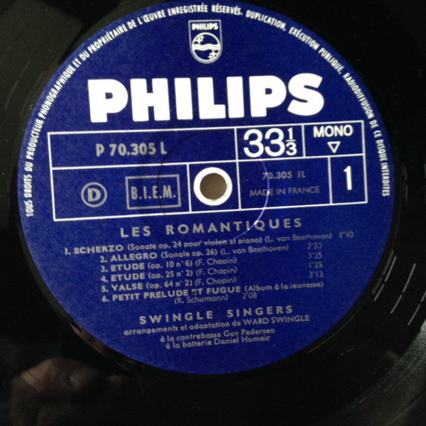 Swingle Singers* - Les Romantiques (LP, Album, Mono)