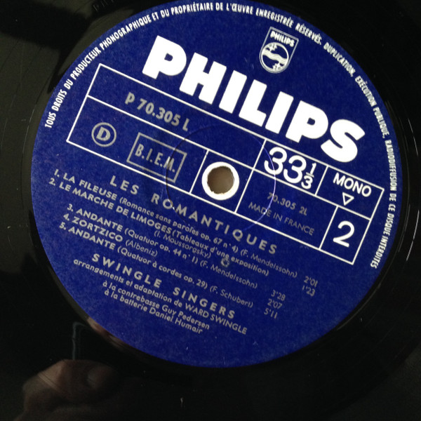 Swingle Singers* - Les Romantiques (LP, Album, Mono)
