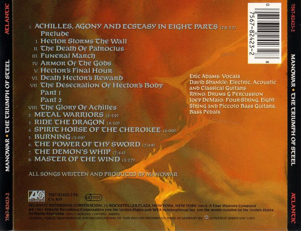 Manowar - The Triumph Of Steel (CD, Album, RE, RP)