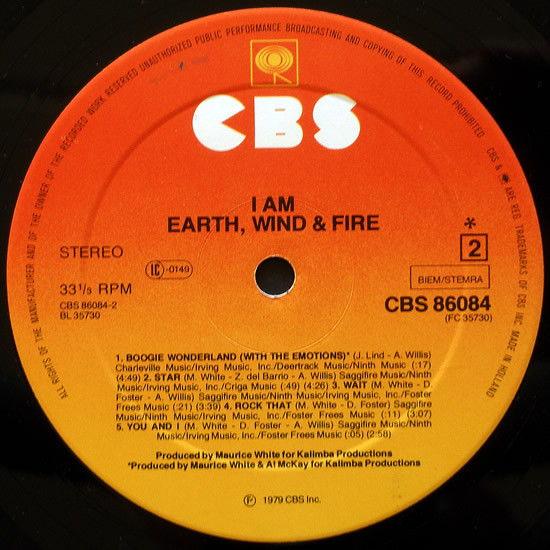 Earth, Wind & Fire - I Am (LP, Album, Gat)