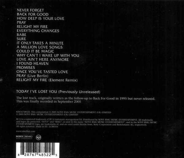Take That - The Ultimate Collection - Never Forget (CD, Comp, Sli)