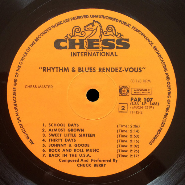 Chuck Berry - Rhythm & Blues Rendez-Vous (LP, Comp, Mono)