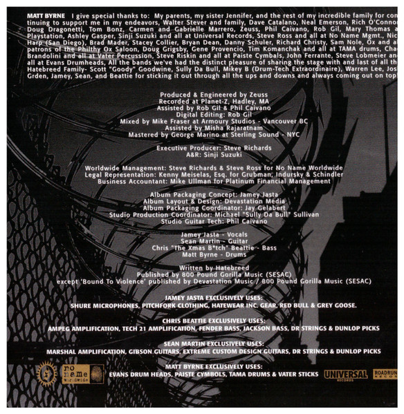 Hatebreed - The Rise Of Brutality (CD, Album)
