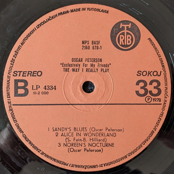 Oscar Peterson - Exclusively For My Friends - The Way I Really Play (LP, Album, RE)