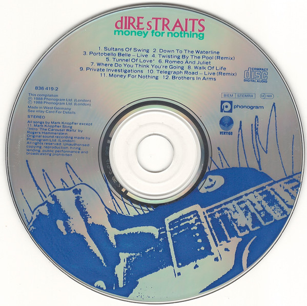 Dire Straits - Money For Nothing (CD, Comp)